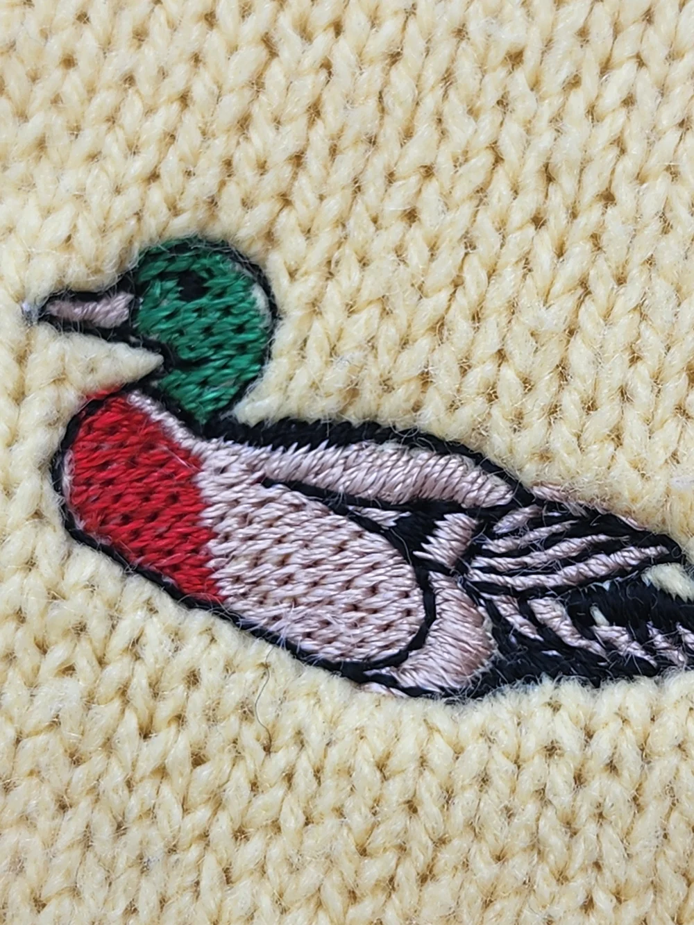Vintage Jayco Yellow Crewneck Preppy Sweater with Embroidered Mallard Duck, 2T